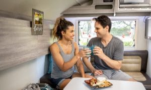wining and dining inside the ultimate camper