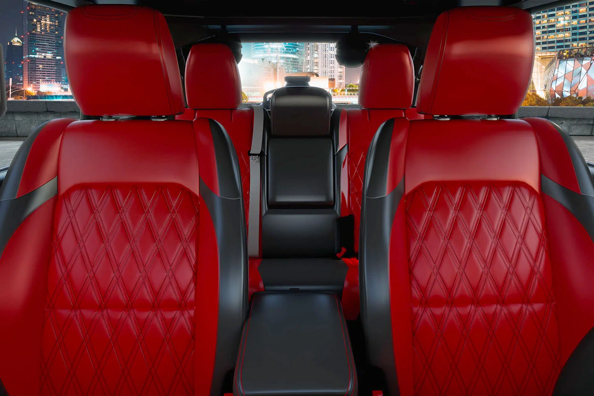 red leather interior seats