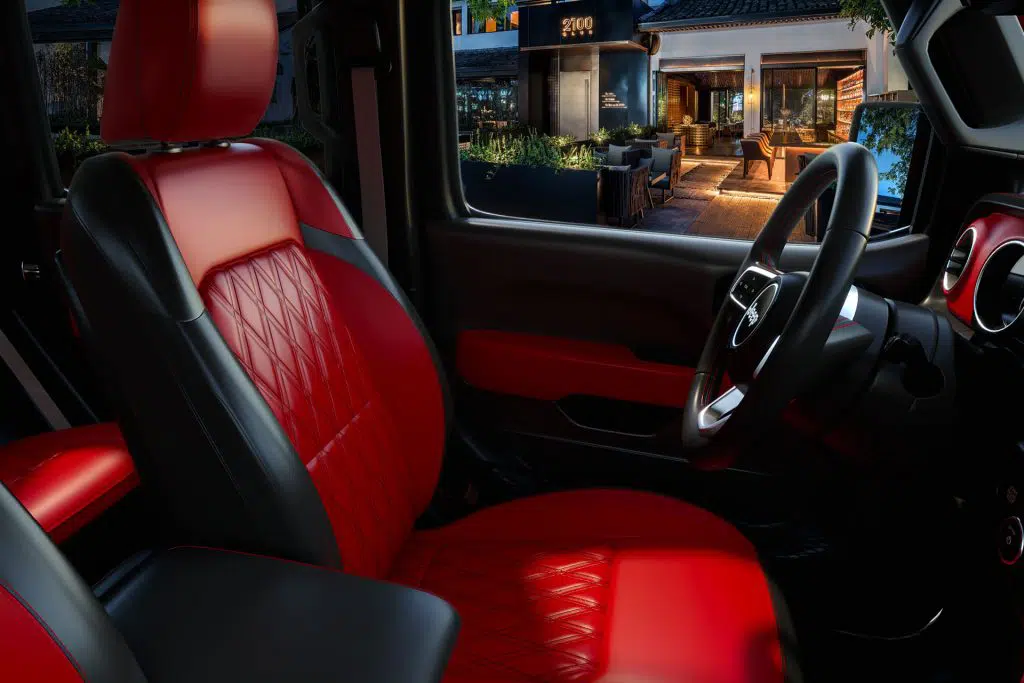 Ultimate Jeep interior red leather seats