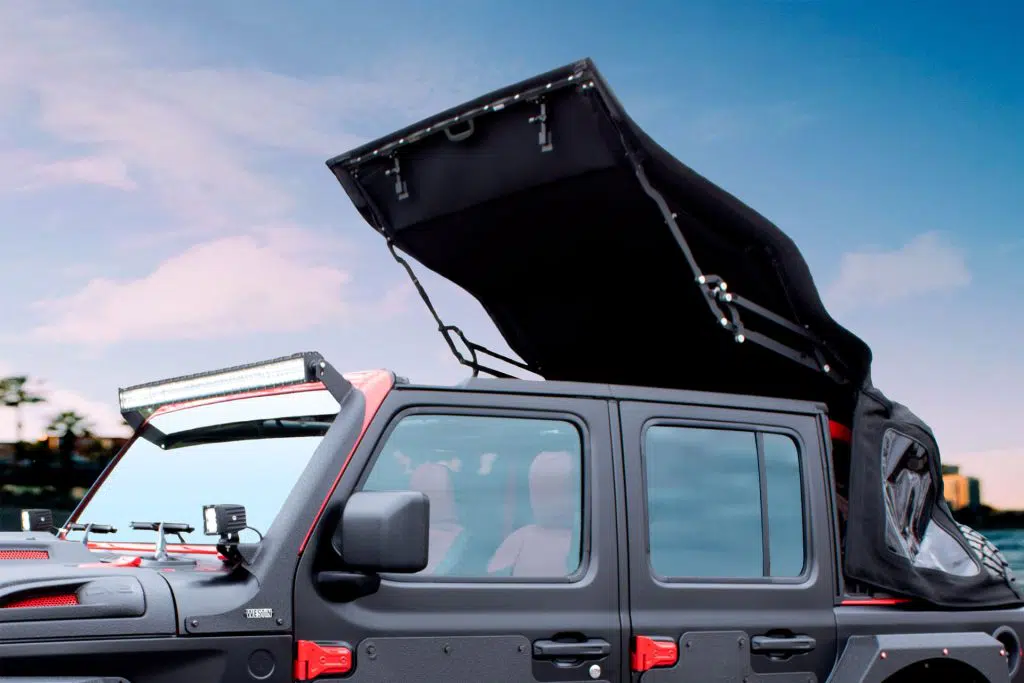 Ultimate Jeep convertible roof retracting
