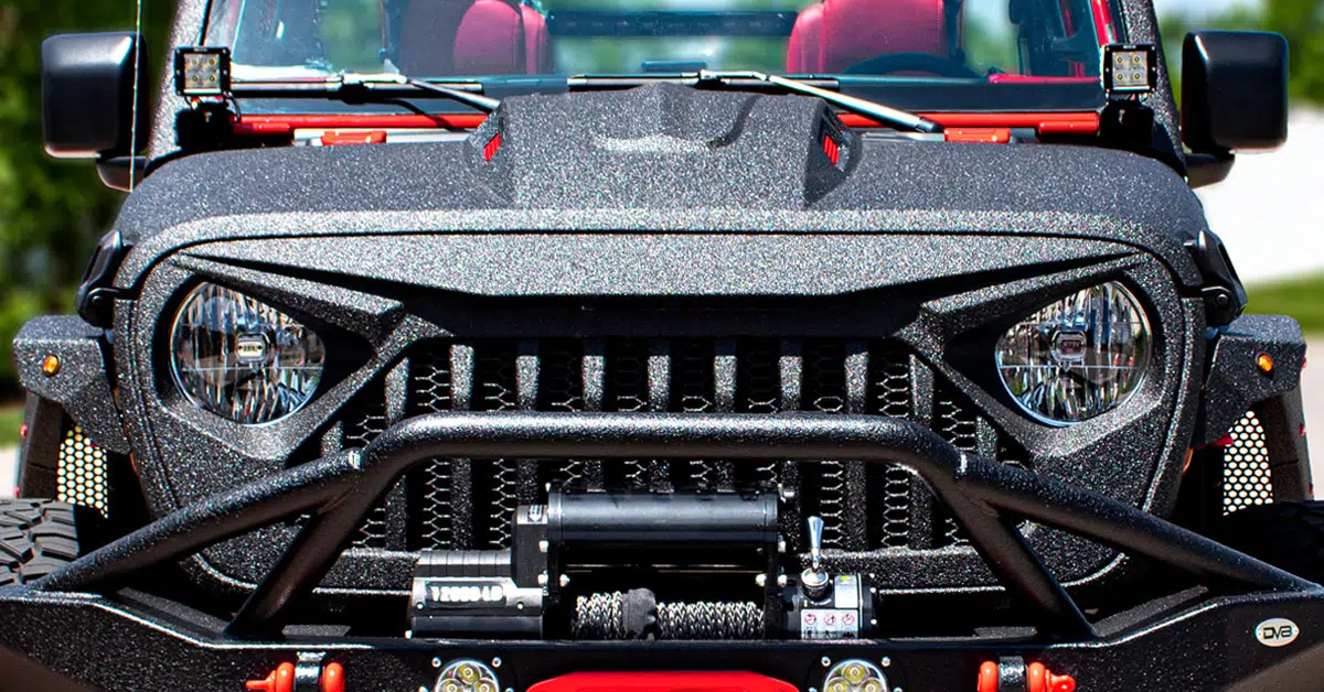 front view of the ultimate jeep's grill